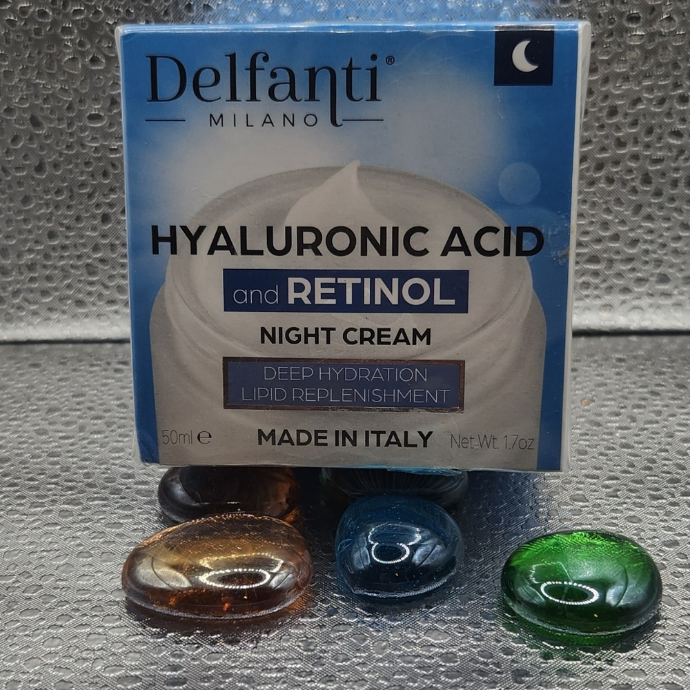 Delganti Hyaluronic Acid Retinol Night Cream 1.7 fl oz NEW SEALED